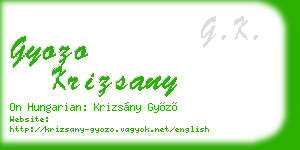 gyozo krizsany business card